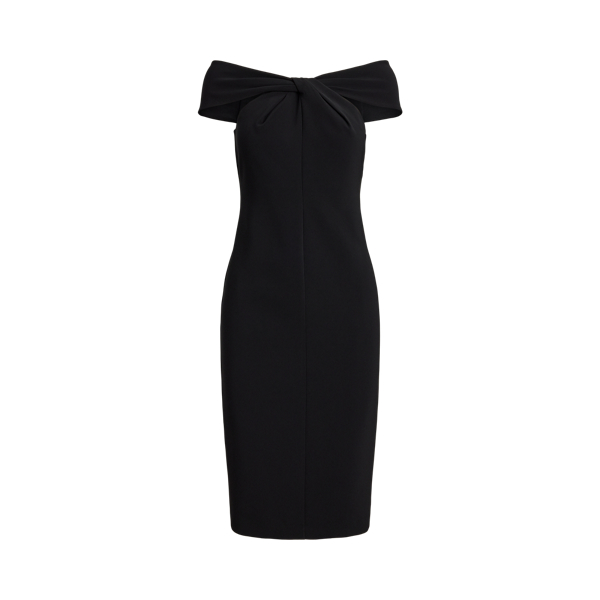 送料関税込【LAUREN RALPH LAUREN】BUCKLE-TRIM PONTE DRESS Lauren Ralph Lauren Women's Black Buckle-Trim Ponte Dress