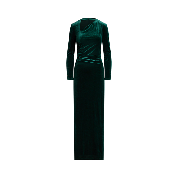 Vestido de veludo de manga comprida