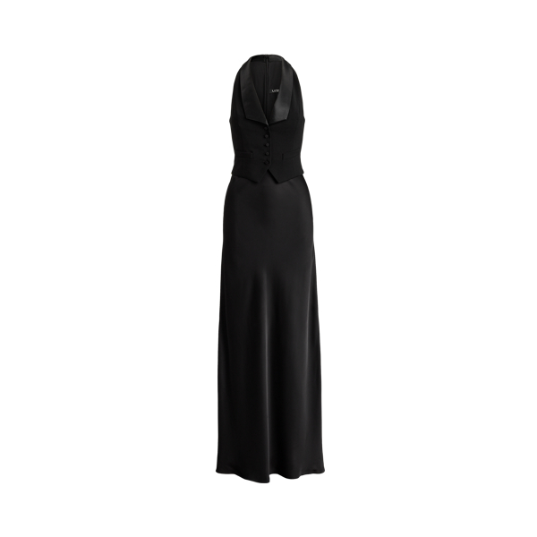 Double-Faced Crepe & Satin Gown