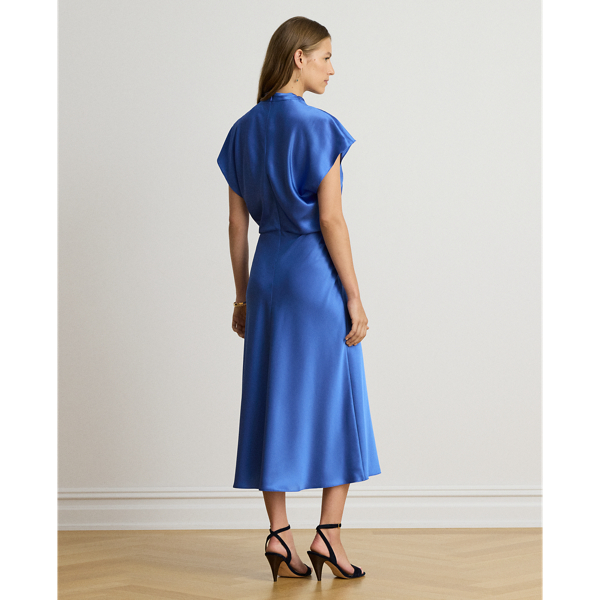 Charmeuse Mockneck Cocktail Dress