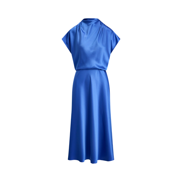 Charmeuse Mockneck Cocktail Dress