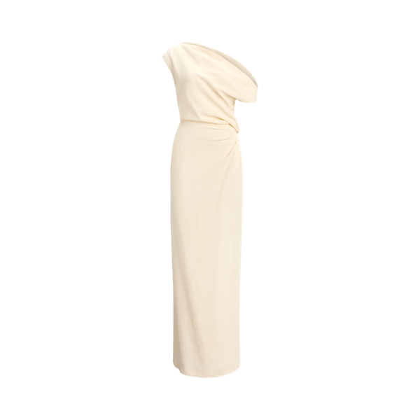 Stretch Cady Off-the-Shoulder Gown