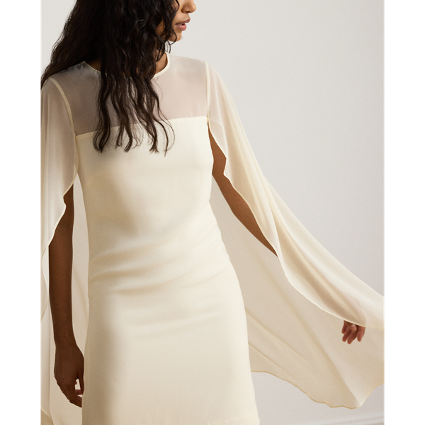 Georgette Cape Cocktail Dress