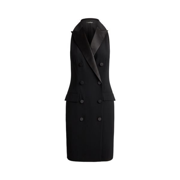 Double-Breasted Crepe Cocktail Dress