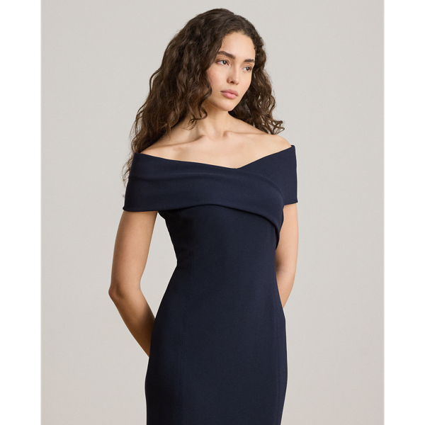 Lauren Navy Faille Off-the-Shoulder Gown Lauren 4