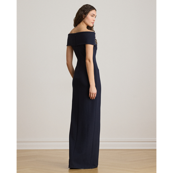 Lauren Navy Faille Off-the-Shoulder Gown Lauren 5