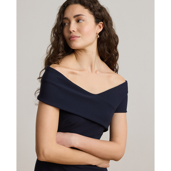Lauren Navy Faille Off-the-Shoulder Gown Lauren 6