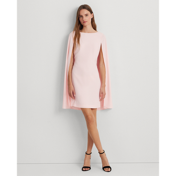 Pink Opal Cape Georgette Cocktail Dress Lauren Petite 1