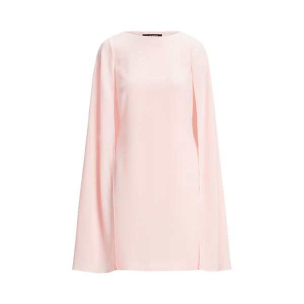 Pink Opal Cape Georgette Cocktail Dress Lauren Petite 2