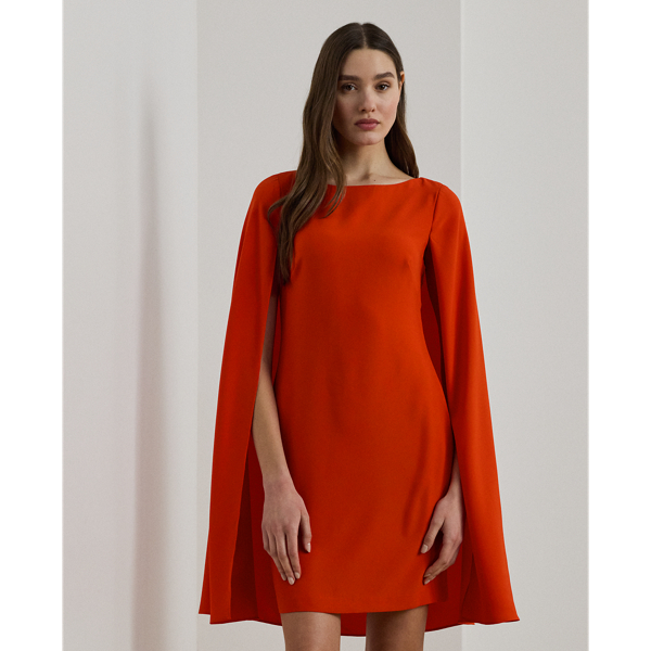 (取寄) ローレン ラルフローレン レディース ケープ ジョーゼット カクテル ドレス Lauren Ralph Lauren women Cape ette Cocktail Dress Pinot Noir Cape Georgette Cocktail Dress
