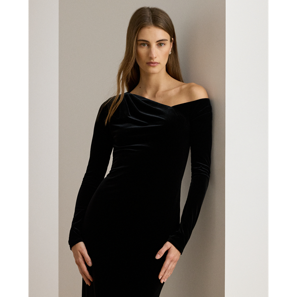 Velvet Asymmetrical Gown