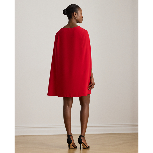 Cape Georgette Cocktail Dress