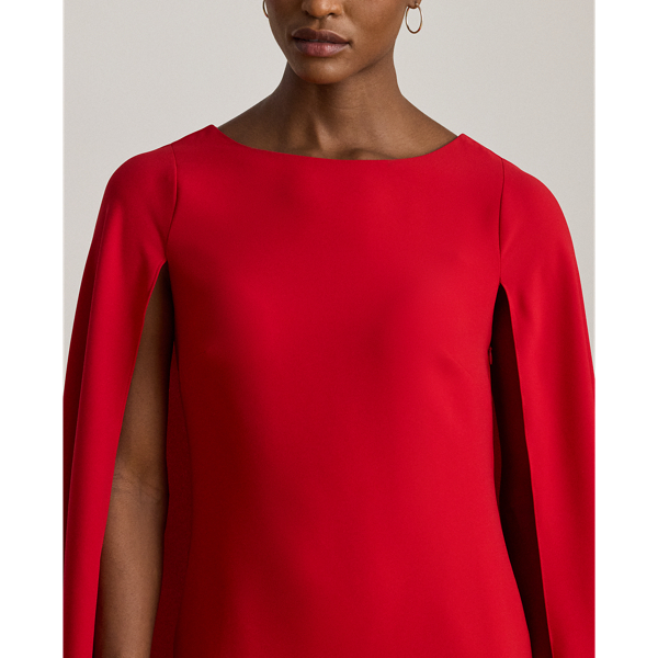 Cape Georgette Cocktail Dress