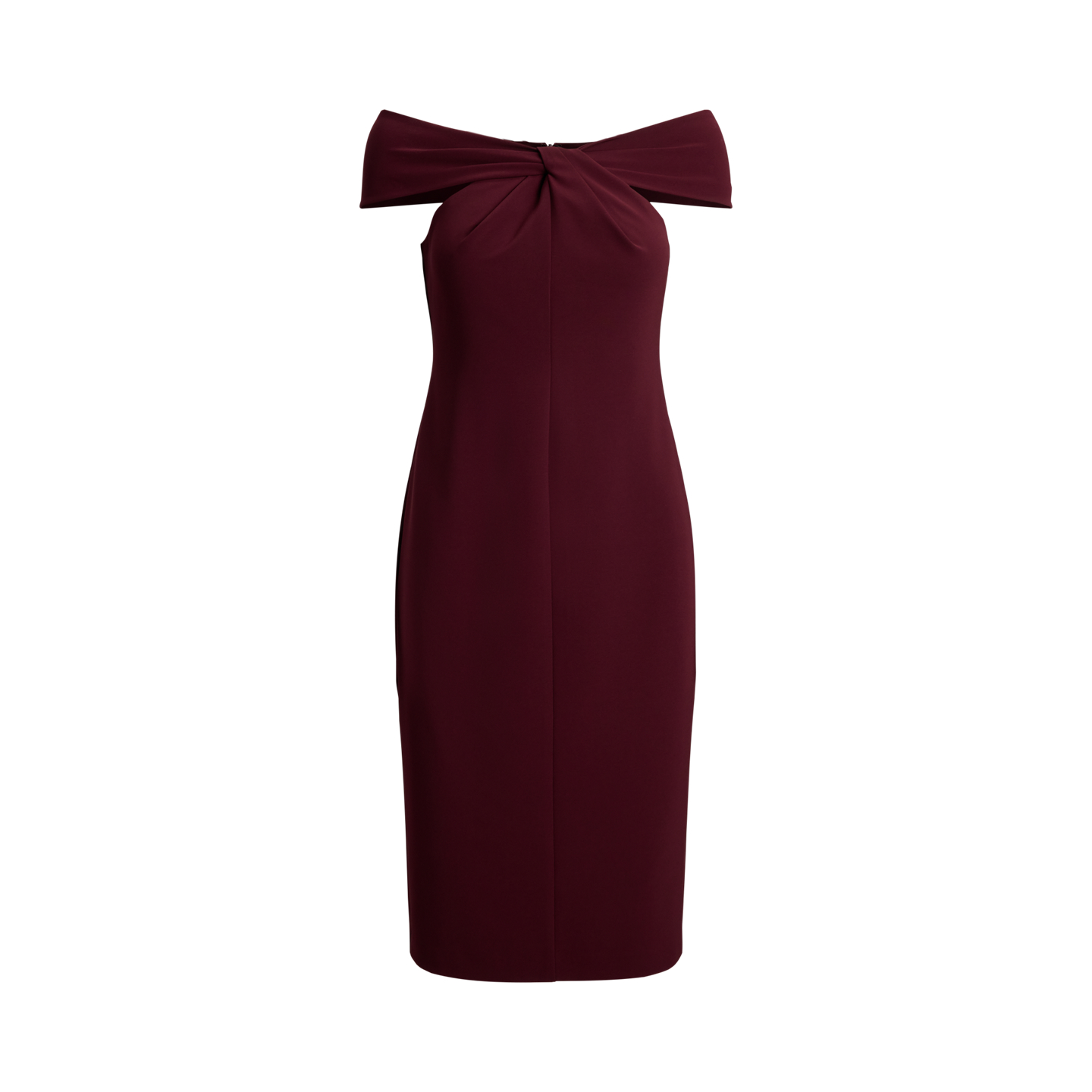 Женское платье Ralph Lauren Twist-Front Crepe Cocktail, цвет: Тёмный гранатовый — фото 4
