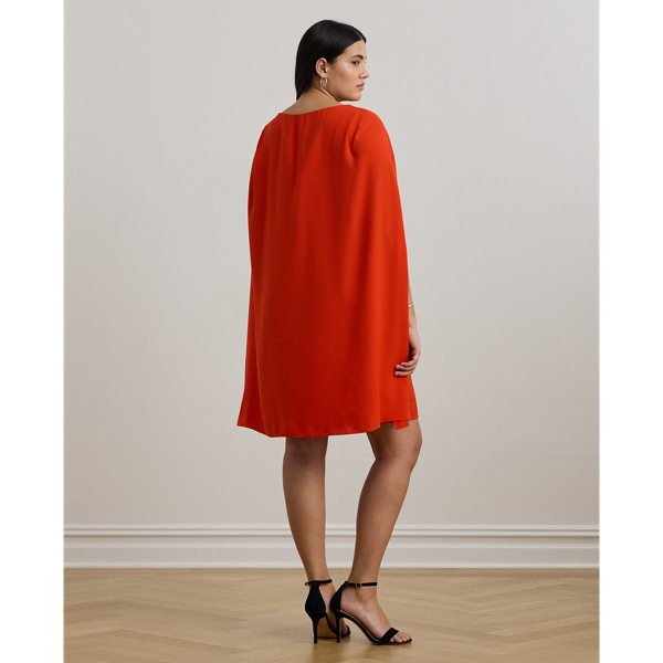 Cape Georgette Cocktail Dress