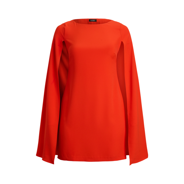 Cape Georgette Cocktail Dress