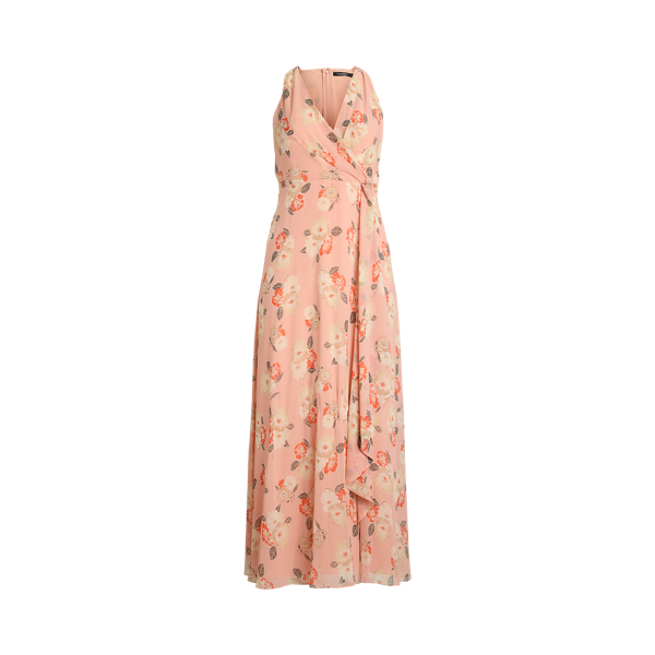 ラルフローレン★Belted llic Chiffon Surplice Gown Belted Metallic Chiffon Surplice Gown