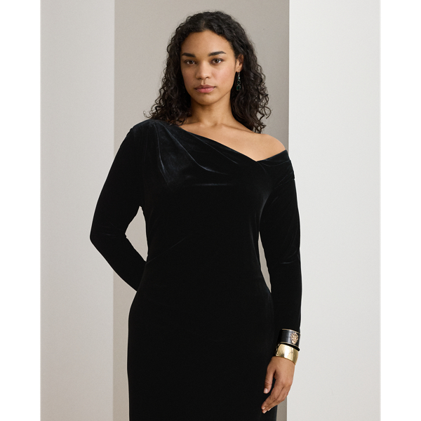 Velvet Asymmetrical Gown