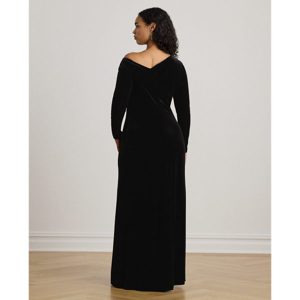 Velvet Asymmetrical Gown