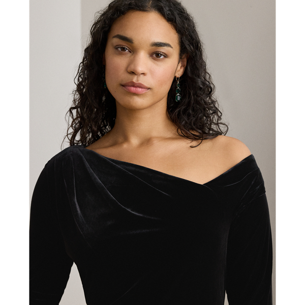 Velvet Asymmetrical Gown