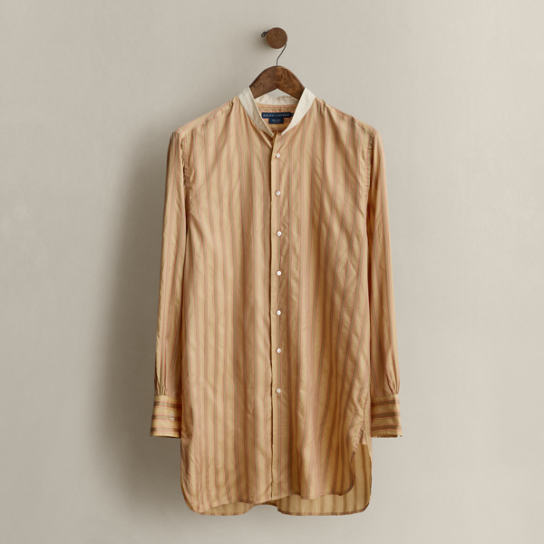 Multi 2011 Long Striped Silk Shirt - Size 8 Ralph Lauren Vintage 1