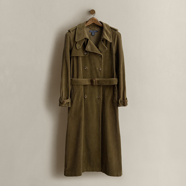 2002 Corduroy Trench Coat - Size L