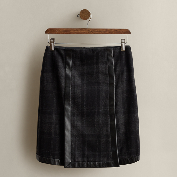 Multi c. 2005 Plaid Wool Skirt - Size 4 Ralph Lauren Vintage 1