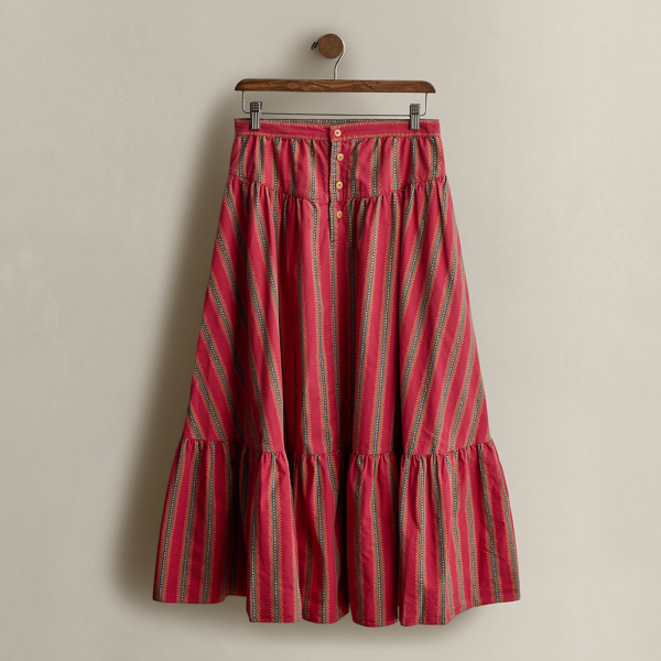 c. 1990 Striped A-Line Skirt - Size 12