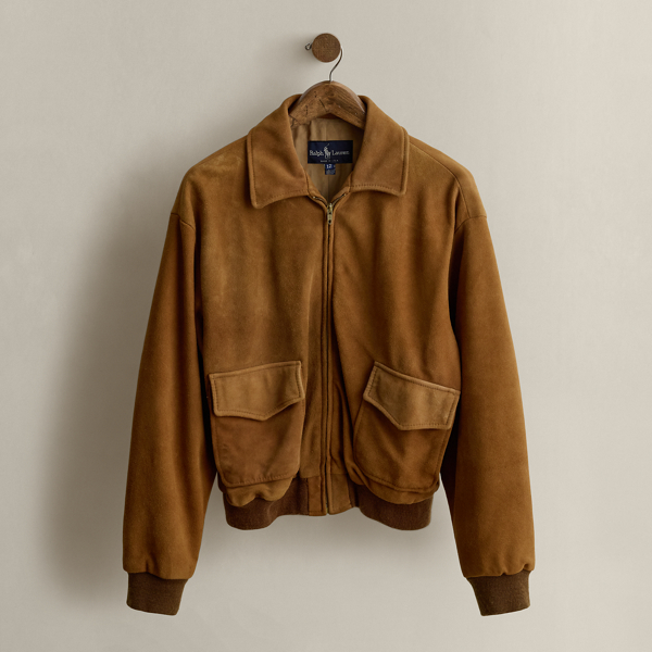 Multi c. 1985 Suede Jacket - Size 12 Ralph Lauren Vintage 1