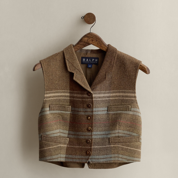 Multi c. 1996 Wool Vest - Size 12 Ralph Lauren Vintage 1