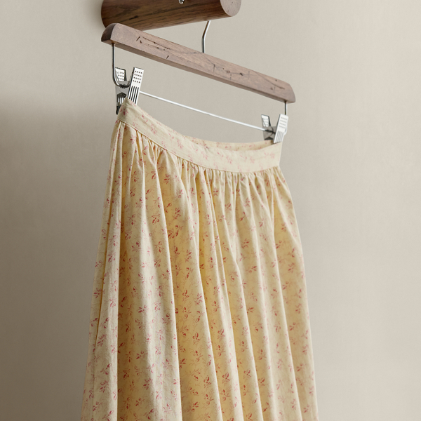 c. 1978 Floral A-Line Skirt - Size 4