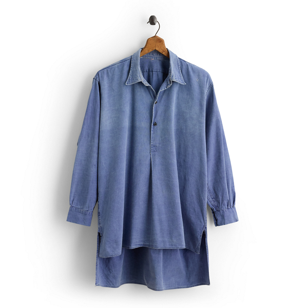 1940s Indigo Farm Shirt - Size L Vintage Curated by Double RL 1