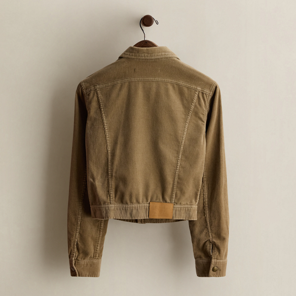 Brown c. 1995 Cotton Corduroy Jacket - Size S Ralph Lauren Vintage 2