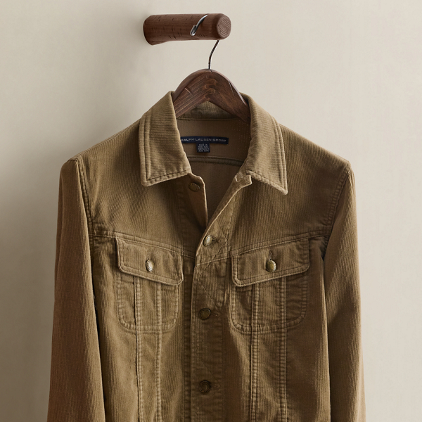 Brown c. 1995 Cotton Corduroy Jacket - Size S Ralph Lauren Vintage 3
