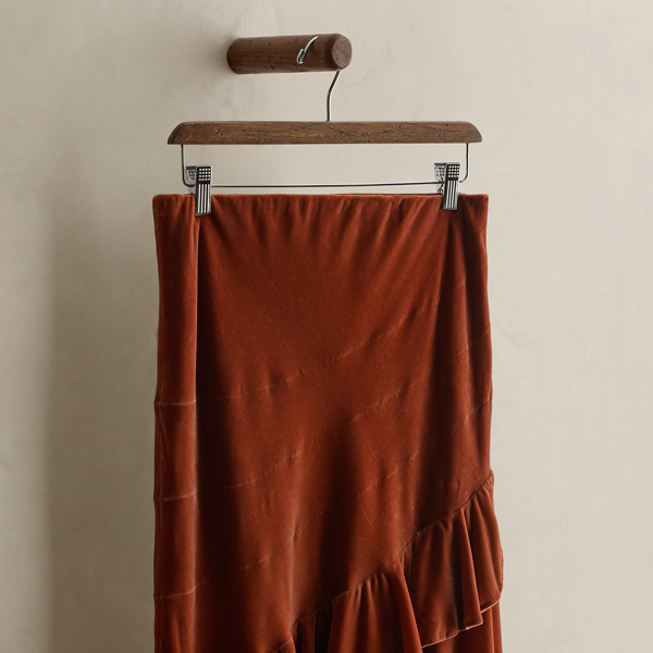 c. 2007 Ruffled Velvet Skirt - Size 8