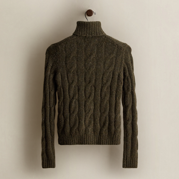 2005 Hand-Knit Cable Turtleneck - Size S