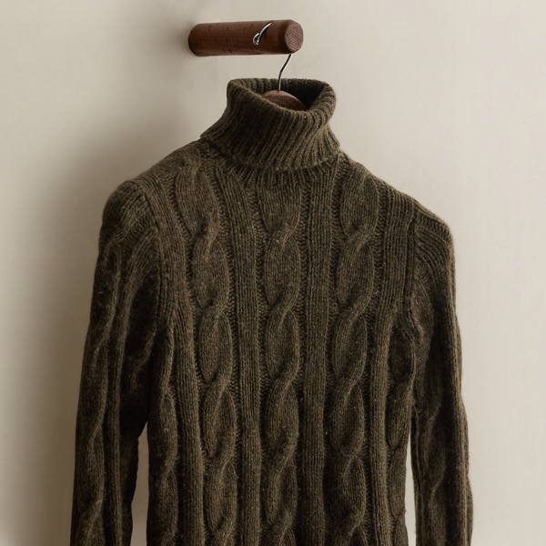 2005 Hand-Knit Cable Turtleneck - Size S
