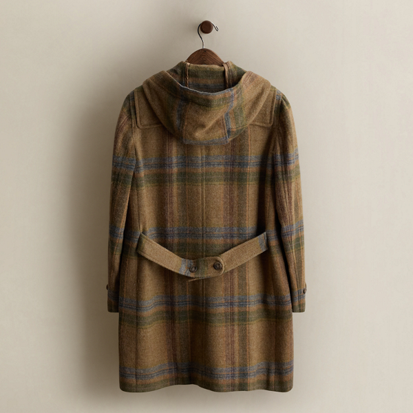 c. 2009 Plaid Wool Duffel Coat - Size L