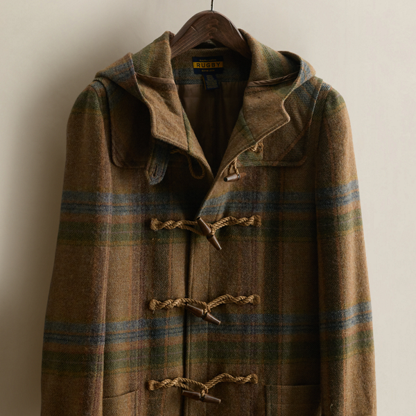 c. 2009 Plaid Wool Duffel Coat - Size L