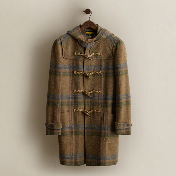 c. 2009 Plaid Wool Duffel Coat - Size L