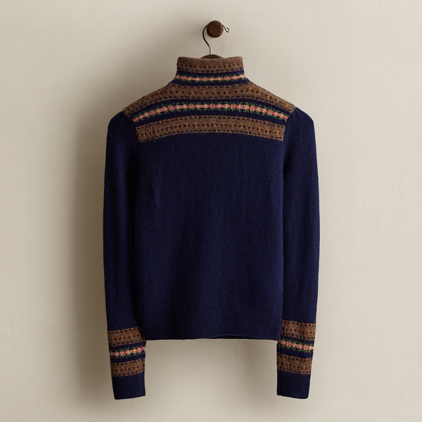 Patterned Mockneck Sweater - Size S
