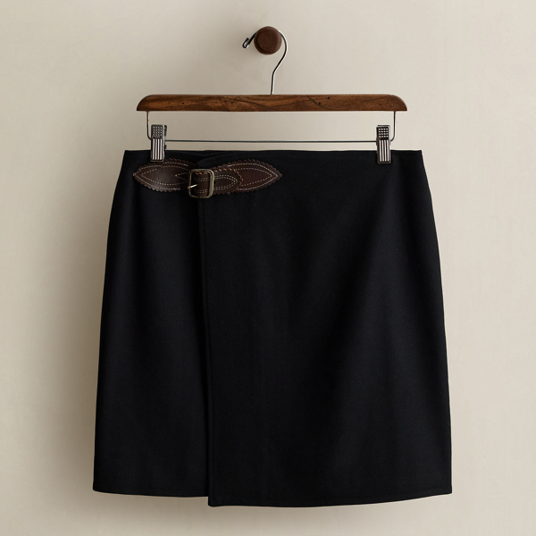 c. 2008 Buckle-Trim Wrap Skirt - Size 6