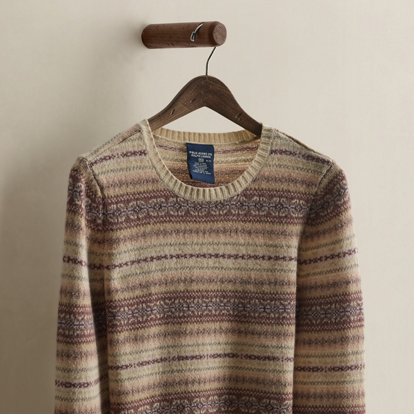 c. 2001 Fair Isle Wool Sweater - Size M