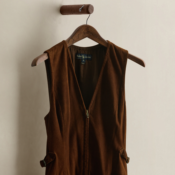 c. 1985 Suede Shift Dress - Size 8
