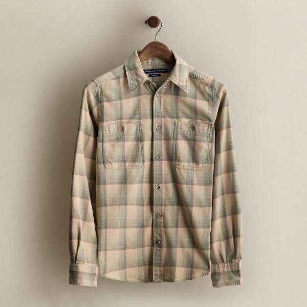 c. 1995 Plaid Cotton Shirt - Size 10