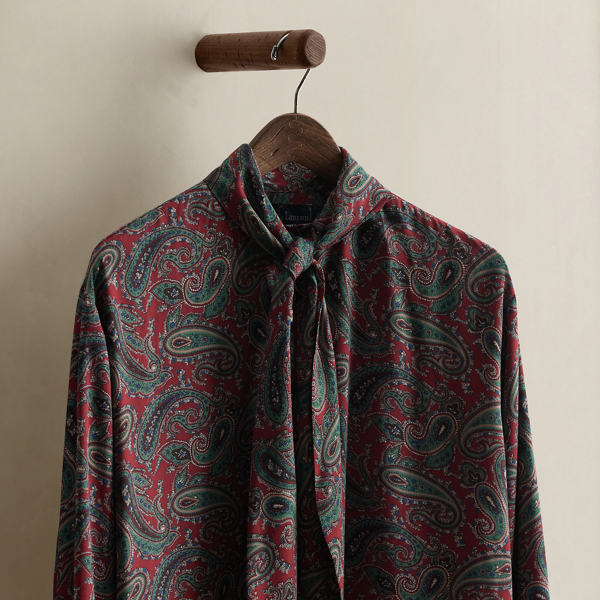 c. 1985 Paisley Blouse - Size 10