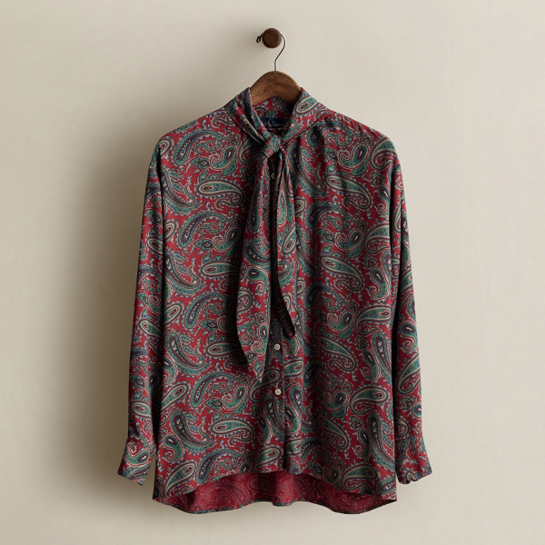 c. 1985 Paisley Blouse - Size 10