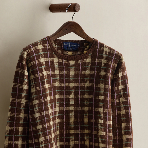 c. 2008 Checked Plaid Sweater - Size L