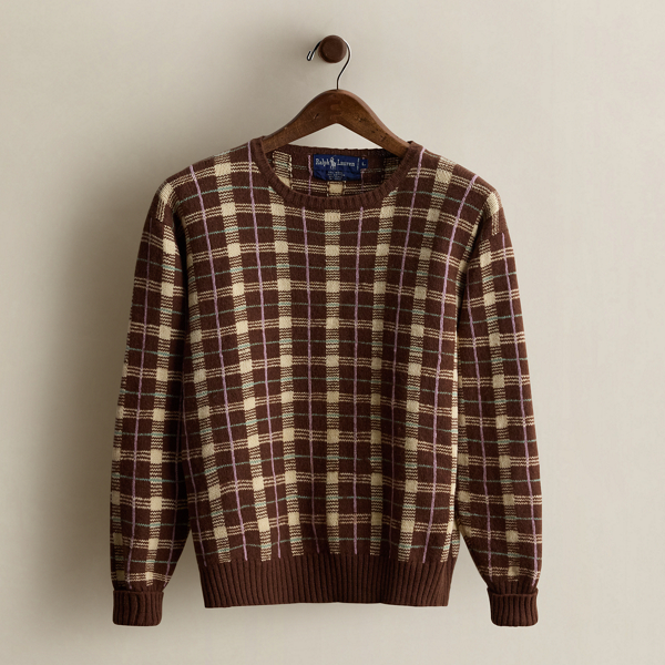 c. 2008 Checked Plaid Sweater - Size L