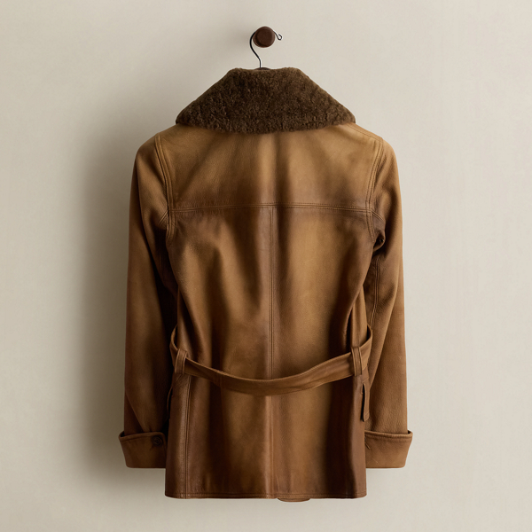 2014 Washed Leather Ranch Coat - Size 2